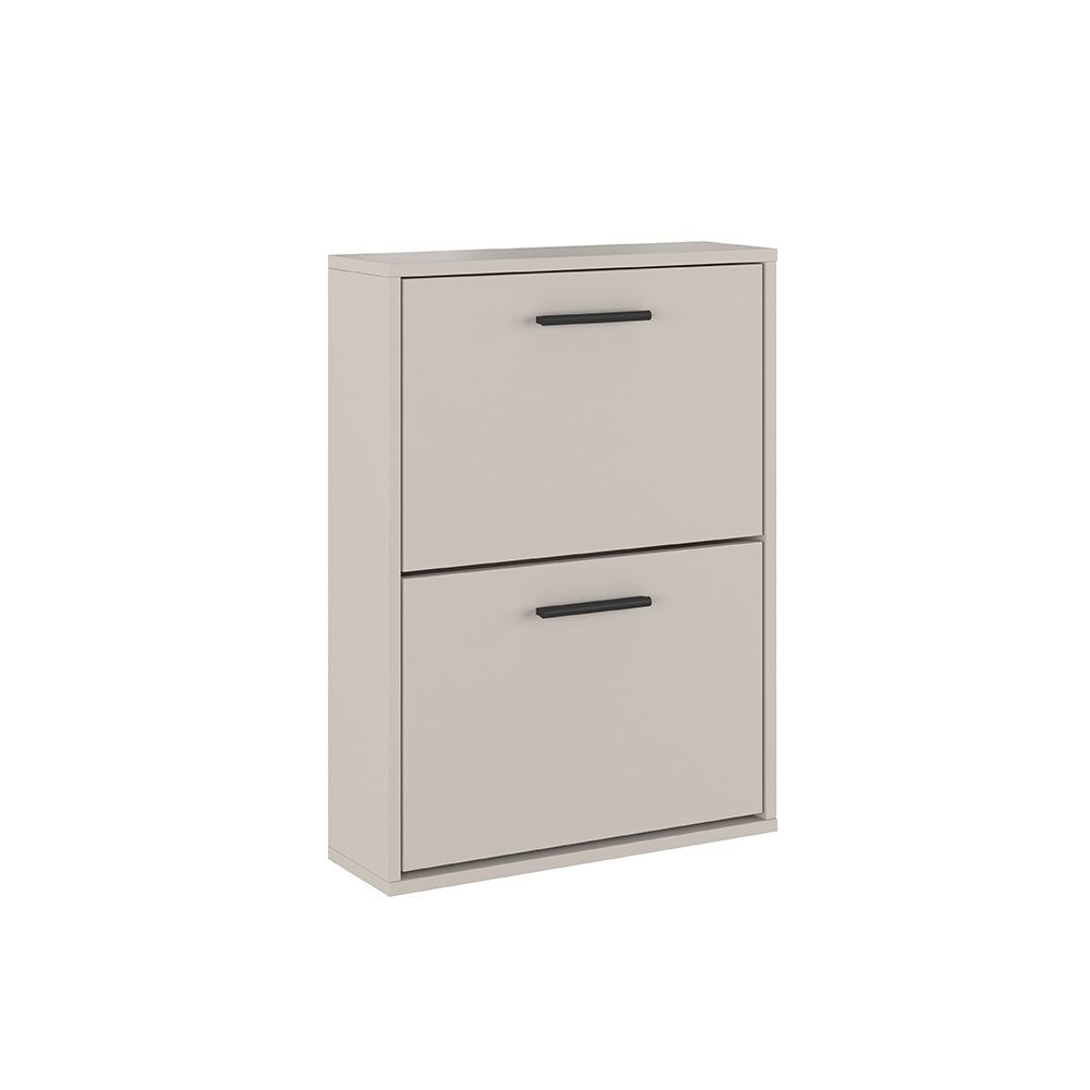 Zapatero con 2 Puertas, Mueble para Zapatos Estrecho en Color Beige