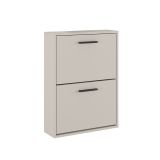 Zapatero con 2 Puertas, Mueble para Zapatos Estrecho en Color Beige