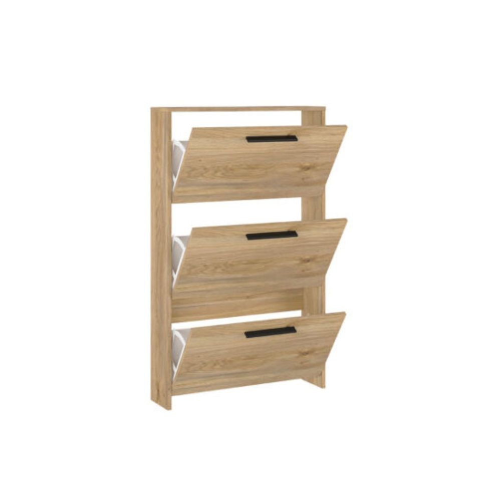 Zapatero con 3 Puertas, Mueble para Zapatos Estrecho en Color Mauvella