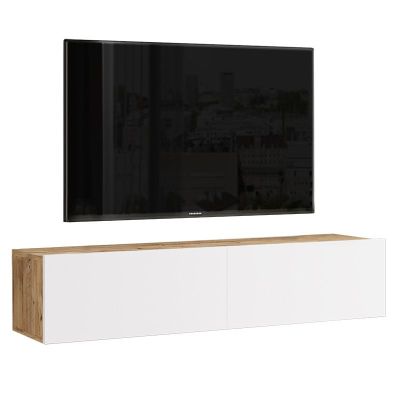 Mueble TV de Pared Blanco y Roble Sonoma 140x31,6x29,6 cm - 2 Puertas